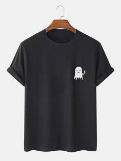 Minimal Ghost Print T-Shirt (Comfort Fit)