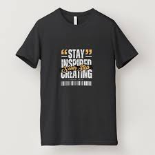 Stay Inspired Graphic Print T-Shirt (Comfort Fit)